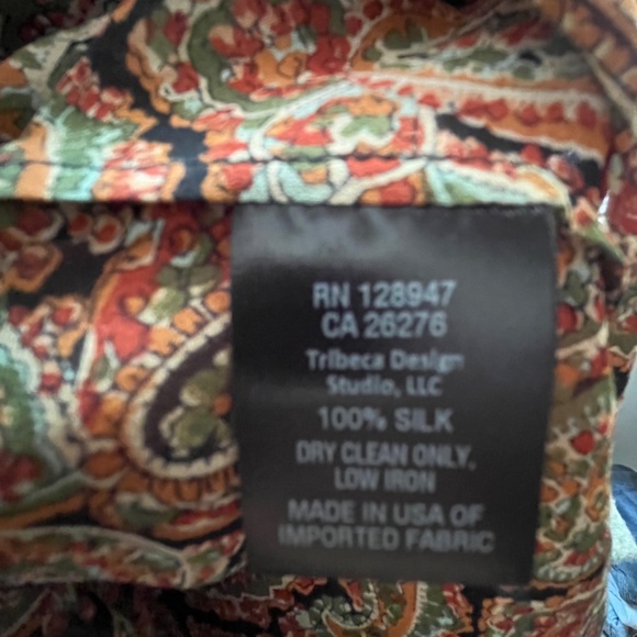 Nili Lotan Silk Ruffle Button Down Blouse, Size S - Picture 6 of 6